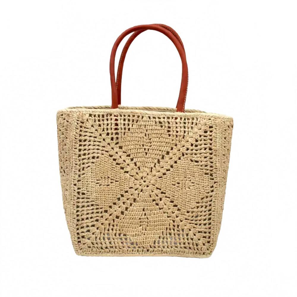 NEW SHEBOBO women's cheval lace square crochet bag in beige